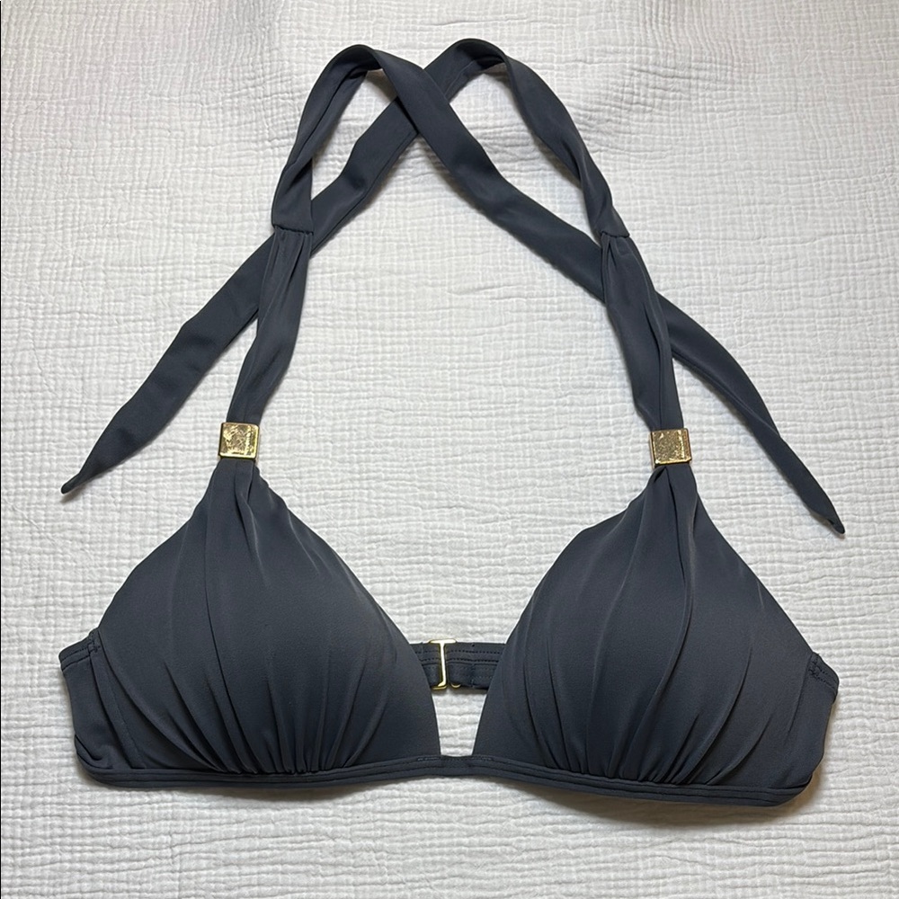 Victoria's Secret Gray and Gold Bikini
Size Medium